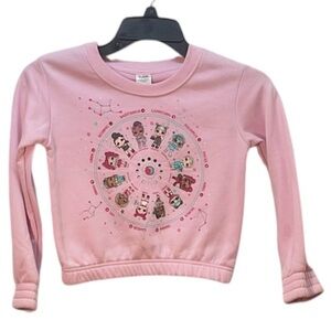 L.O.L. Surprise! Girls' Constellations & Zodiac Signs Pink Sweatshirt-S 6-6X NWT